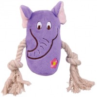 Набор игрушек для собак TRIXIE - Звери с канатом, 13 см/ 3 шт